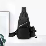 Sac de poitrine pour bouteille d'eau en film de cuir pour hommes