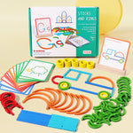 Jeu d'anneaux d'entraînement logique pour enfants Montessori