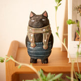 Ornement chaton sculpté en bois