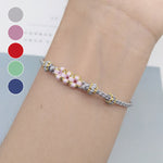 Bracelet tressé réglable Peach Blossom