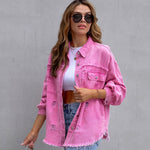 Veste Denim à Coupe Relaxante