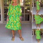 Robe à manches amples avec imprimé