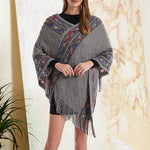 Pull Poncho à franges