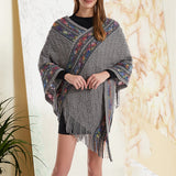 Pull Poncho à franges