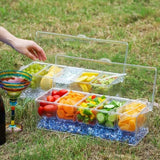 Set de plateaux à condiments surgelés