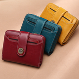 Mini porte-monnaie compact à deux volets pour femmes avec blocage RFID