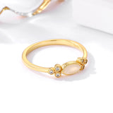 L'amour le plus pur Bague/Collier en opale ovale assortie
