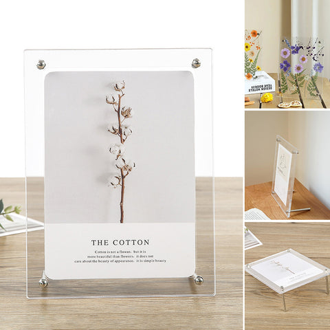 Cadre photo transparent en acrylique