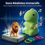 Kit de cartes éducatives sur les dinosaures avec lecteur de points