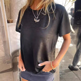 T-shirt à manches courtes avec feuille d'or