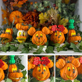 Décoration d'Halloween avec citrouilles magiques