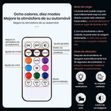 Luz estroboscópica RGB para techo de coche solar