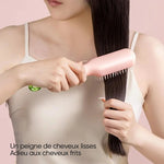Peigne de massage antistatique autonettoyant