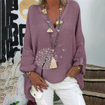 Chemise grande taille en coton lin Dandelion