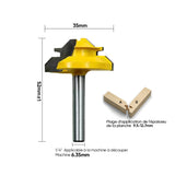 Fraise à Mortaiser à 45 degrés