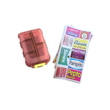 Organisateur de pilules portable avec étiquettes