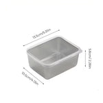 Assiette carrée en acier inoxydable (avec couvercle)