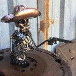Ornement de capot de tireur d'élite de crâne de cow-boy