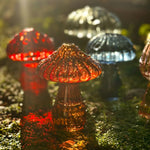 Vase à bourgeons champignon en verre fait main