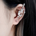 Boucles d'oreilles diamant avec étoile et lune
