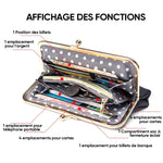 Portefeuille en cuir PU de grande capacité