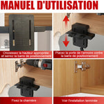 Positionneur pour l'installation de portes d'armoires