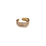 Bague géométrique en émail