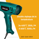 Pistolet à air chaud avec affichage numérique