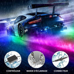 Bande LED flexible RVB étanche pour châssis de voiture(4pcs)