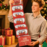 Enveloppe rouge de Noël pliable à 6 compartiments