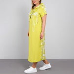 Robe à capuche zippée en patchwork