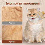 Brosse de toilettage autonettoyante pour animaux de compagnie