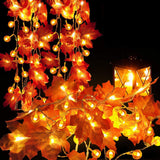 Luminaires à feuilles d'érable en forme de citrouille