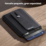 Soporte magnético con anillo para tarjetas de teléfono