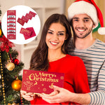 Enveloppe rouge de Noël pliable à 6 compartiments