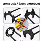 Clé hexagonale à quatre mâchoires