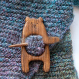 Broche avec Motif Animal en Bois (Clip de Chandail)