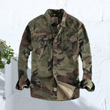 Chemise manches longues avec motif camouflage pour hommes