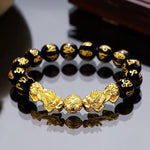 Bracelet d'obsidienne Pi Xiu 3D