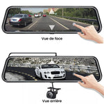 10 » Mirror Dash Cam Caméra avant et arrière Vision nocturne 1080P Touch Screen Car Recorder