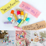 Lettres Capsule Message dans la bouteille (couleurs mélangées)