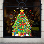 Autocollants de fenêtre de Noël, décoration réutilisable double face