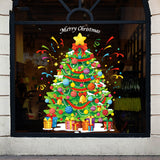 Autocollants de fenêtre de Noël, décoration réutilisable double face