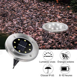 Lampe solaire LED pour le sol