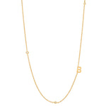 Collier à diamants avec lunette pour les initiales