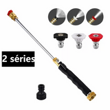 Pistolet d’arrosage haute pression pour tuyau de jardin avec 3 buses haute pression