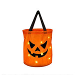 Sac à bonbons personnalisé en forme de citrouille lumineuse