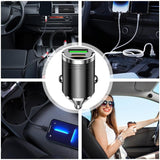 Chargeur de voiture rapide invisible avec anneau de traction en métal