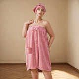 Serviette de bain taille plus de couleur unie