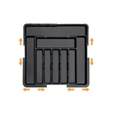 Plateau de rangement extensible et réglable pour ustensiles de cuisine
